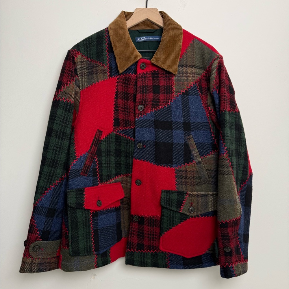 Polo By Ralph Lauren Patchwork Wool Hunting Chore… - image 1